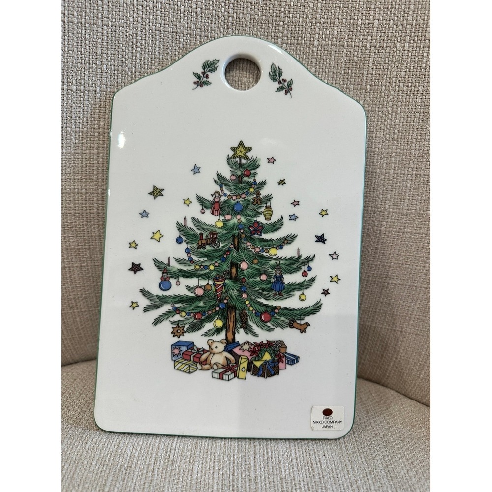 Nikko Christmas Tree Trivet Cheeseboard Japan Holiday